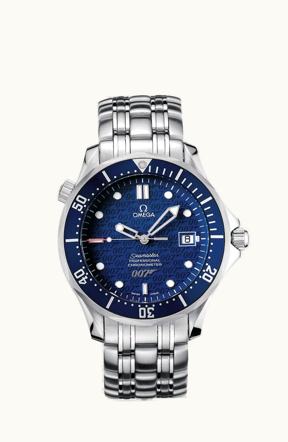 Omega Seamaster Diver 300M Automatic 41 Stainless Steel / Blue / Bracelet / James Bond 40th Anniversary
