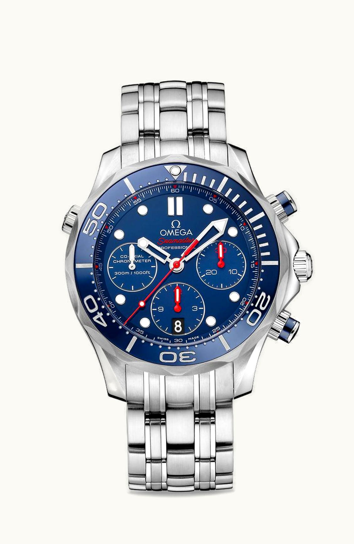Omega Seamaster Diver 300M Co-Axial 44 Chronograph Stainless Steel / Blue / Bracelet