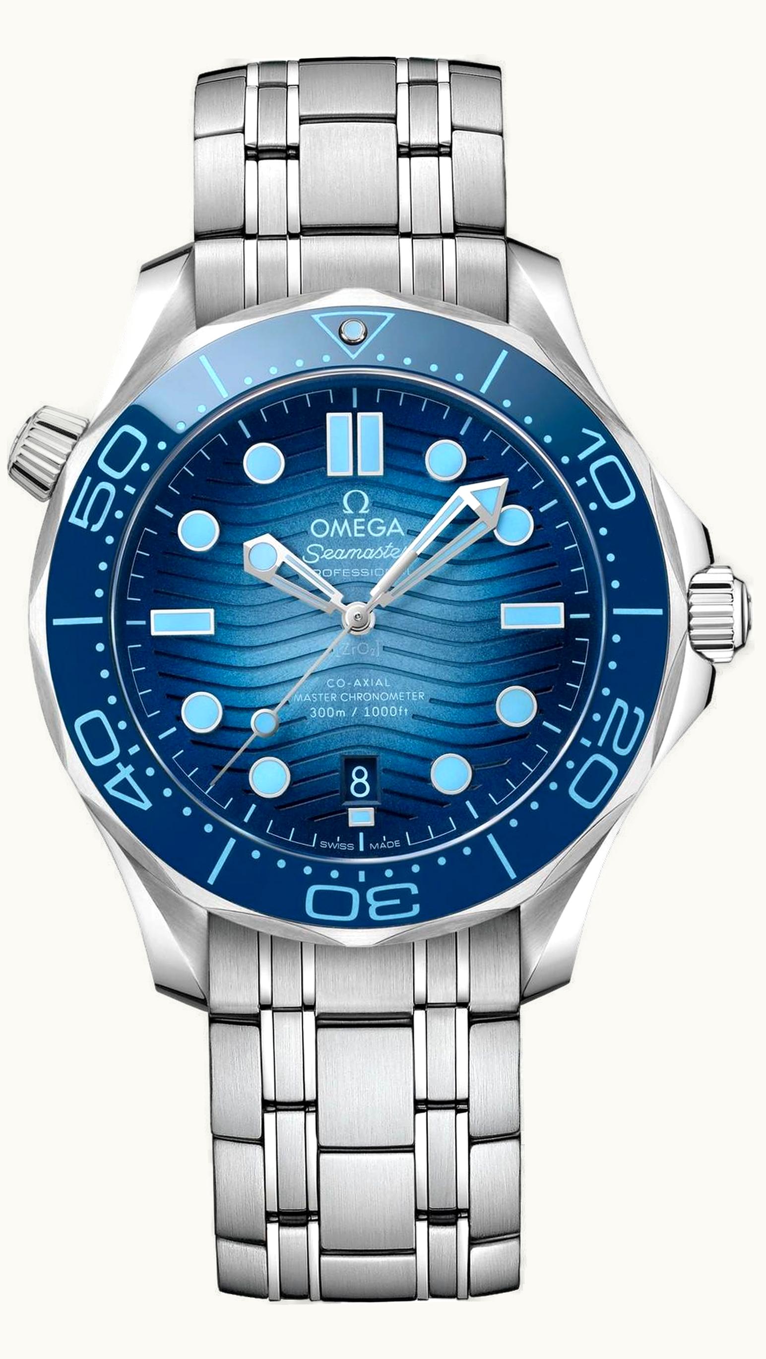 Omega Seamaster Diver 300M Master Co-Axial 42 Stainless Steel / Summer Blue / Bracelet