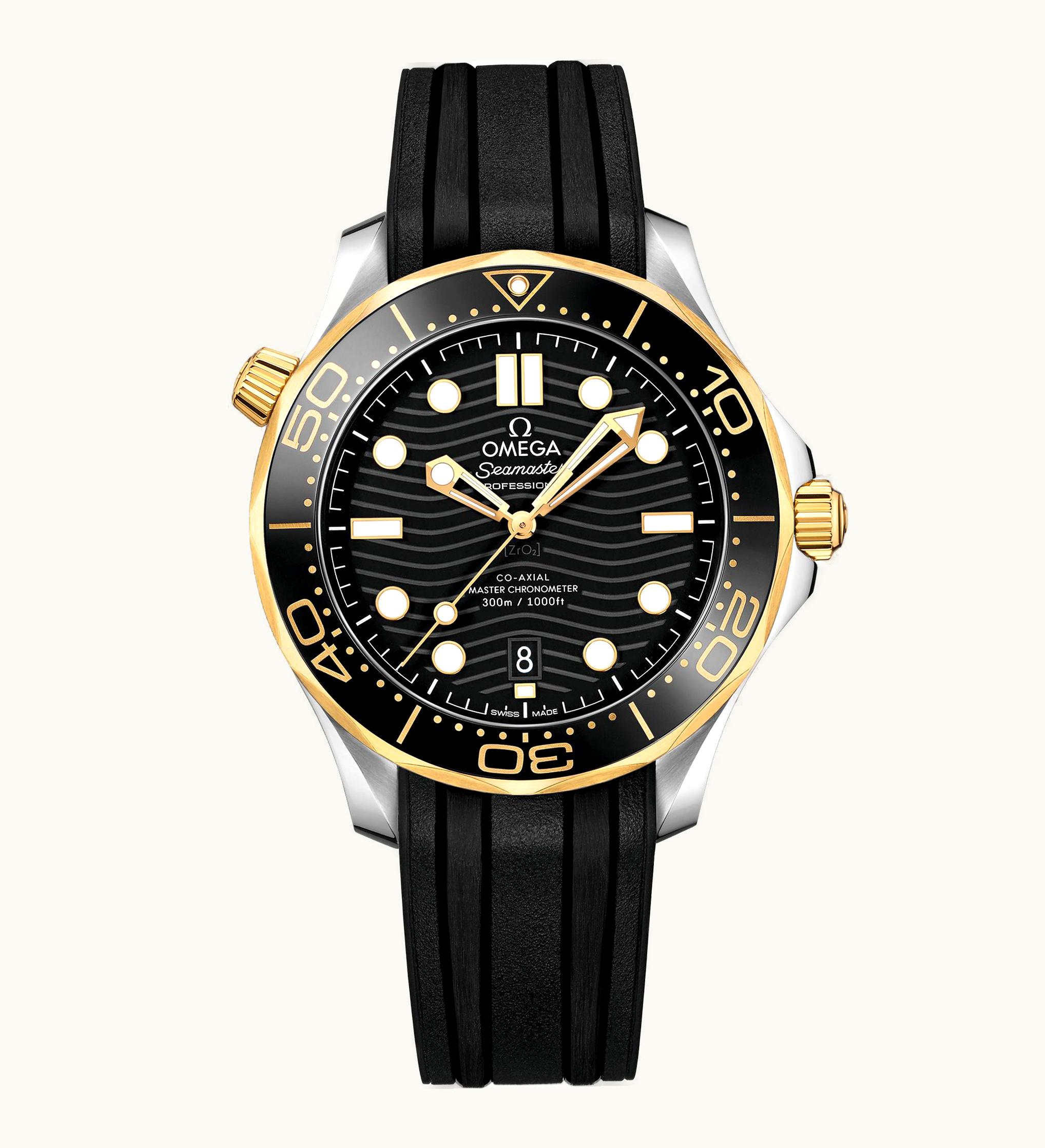 Omega Seamaster Diver 300M Master Co-Axial 42 Stainless Steel / Yellow Gold / Black / Rubber