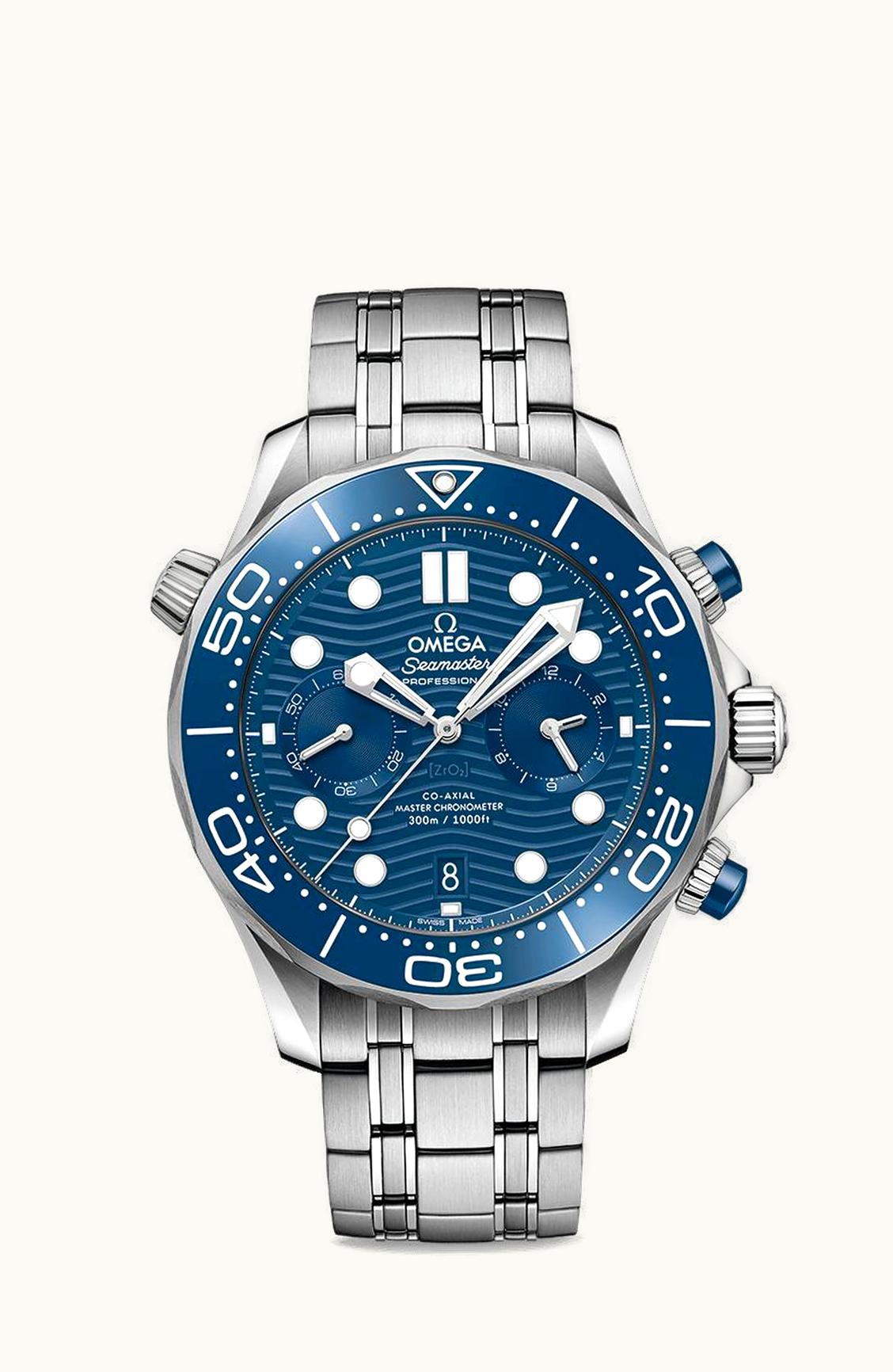 Omega Seamaster Diver 300M Master Co-Axial 44 Chronograph Stainless Steel / Blue / Bracelet