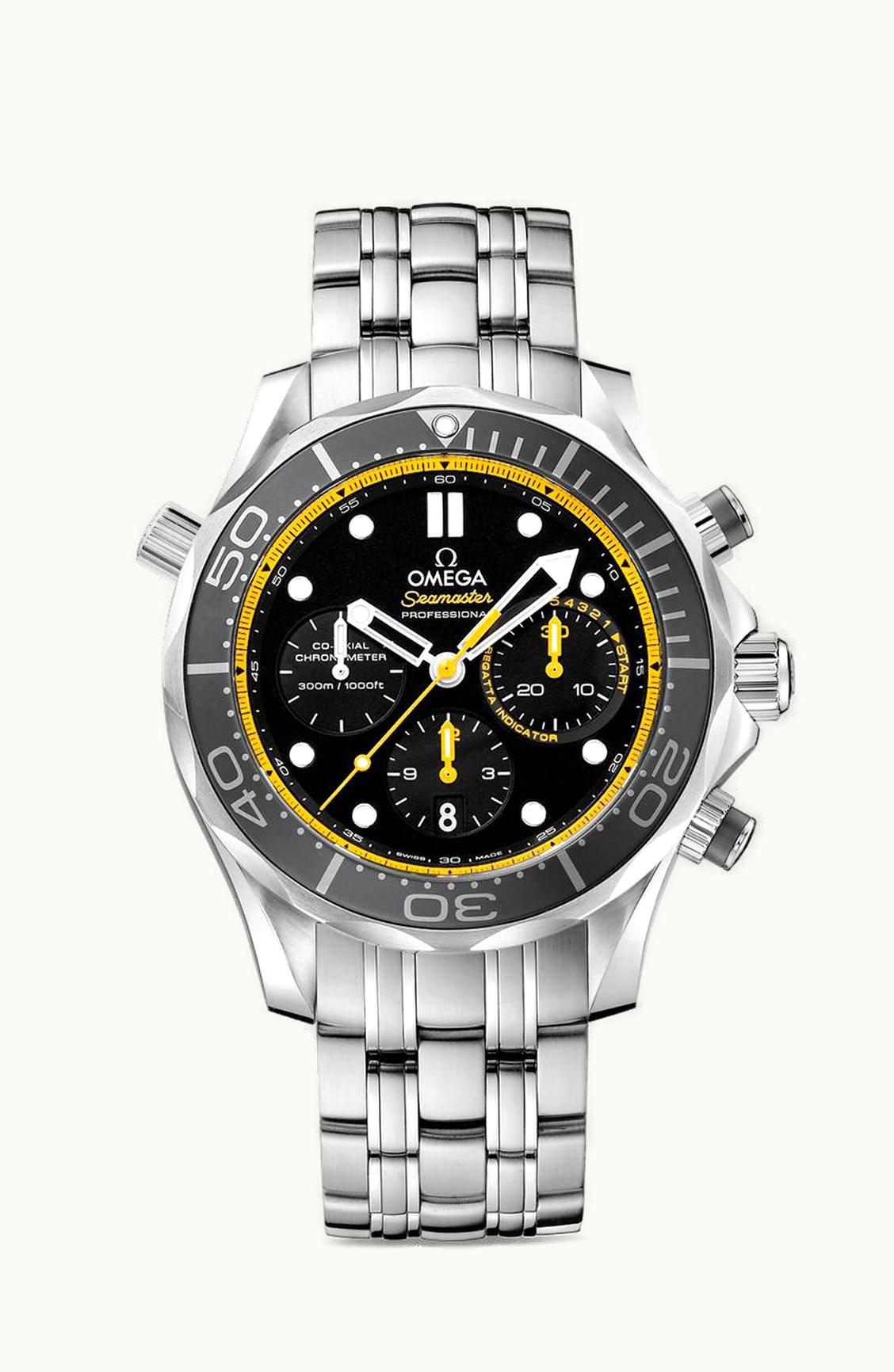 Omega Seamaster Diver 300M Co-Axial 44 Regatta Chronograph Stainless Steel / Black / Bracelet