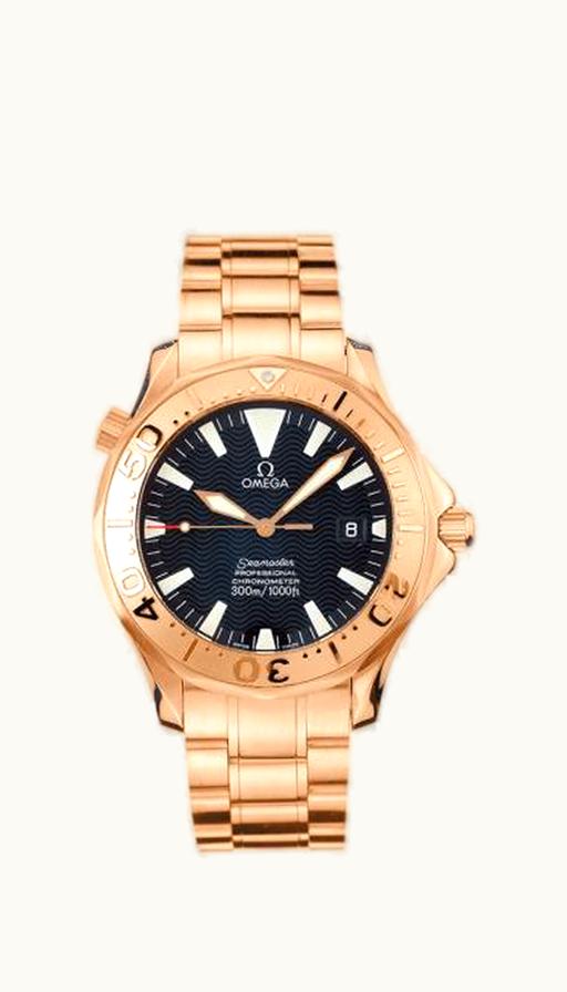 Omega Seamaster Diver 300M Automatic 41 Red Gold / Black / Bracelet