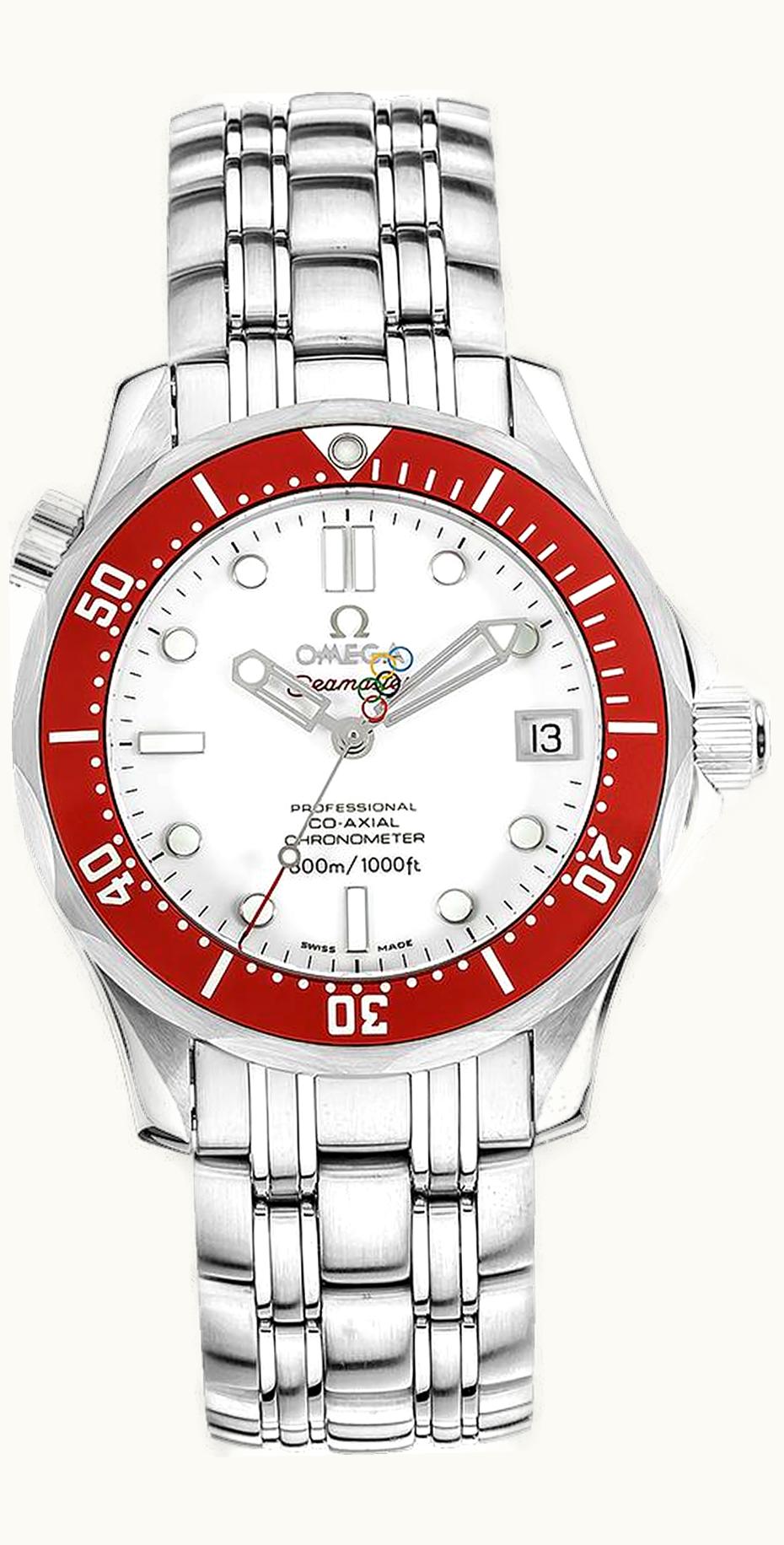 Omega Seamaster Diver 300M Co-Axial 36.25 Stainless Steel / White / Bracelet / Vancouver Olympics