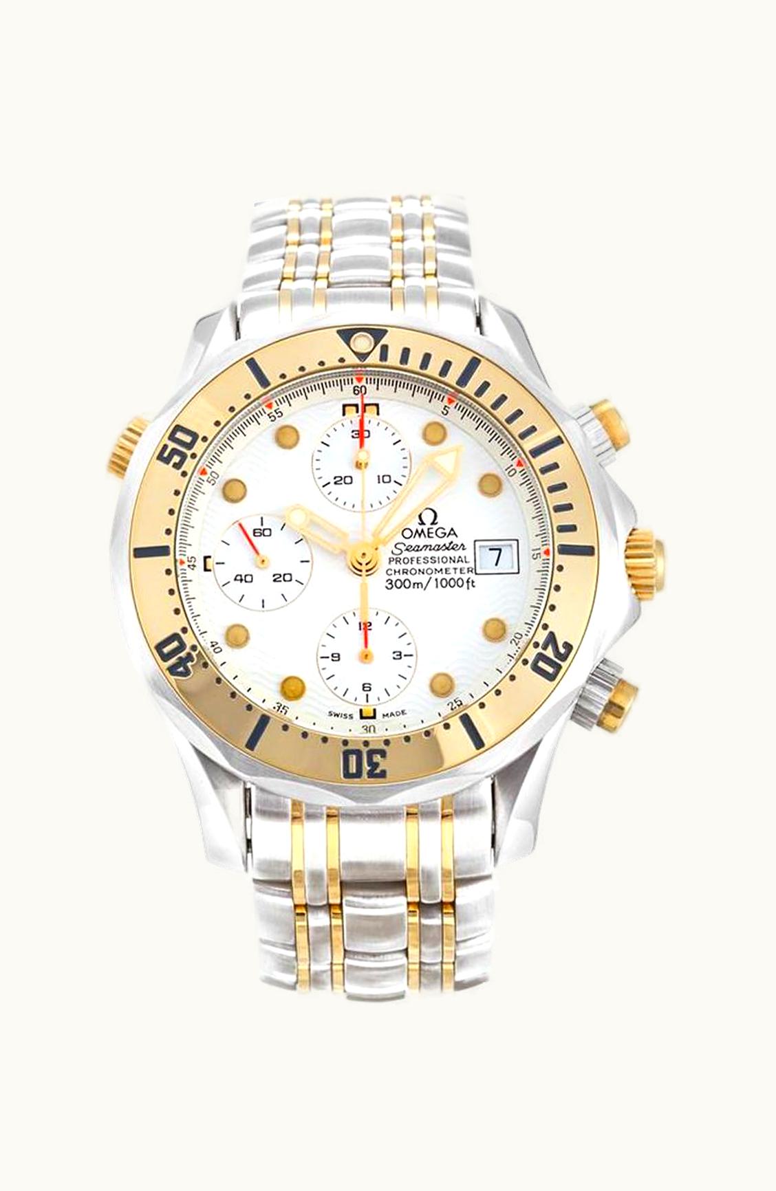 Omega Seamaster Diver 300M Automatic 41.5 Chronograph Stainless Steel / Yellow Gold / Silver / Bracelet