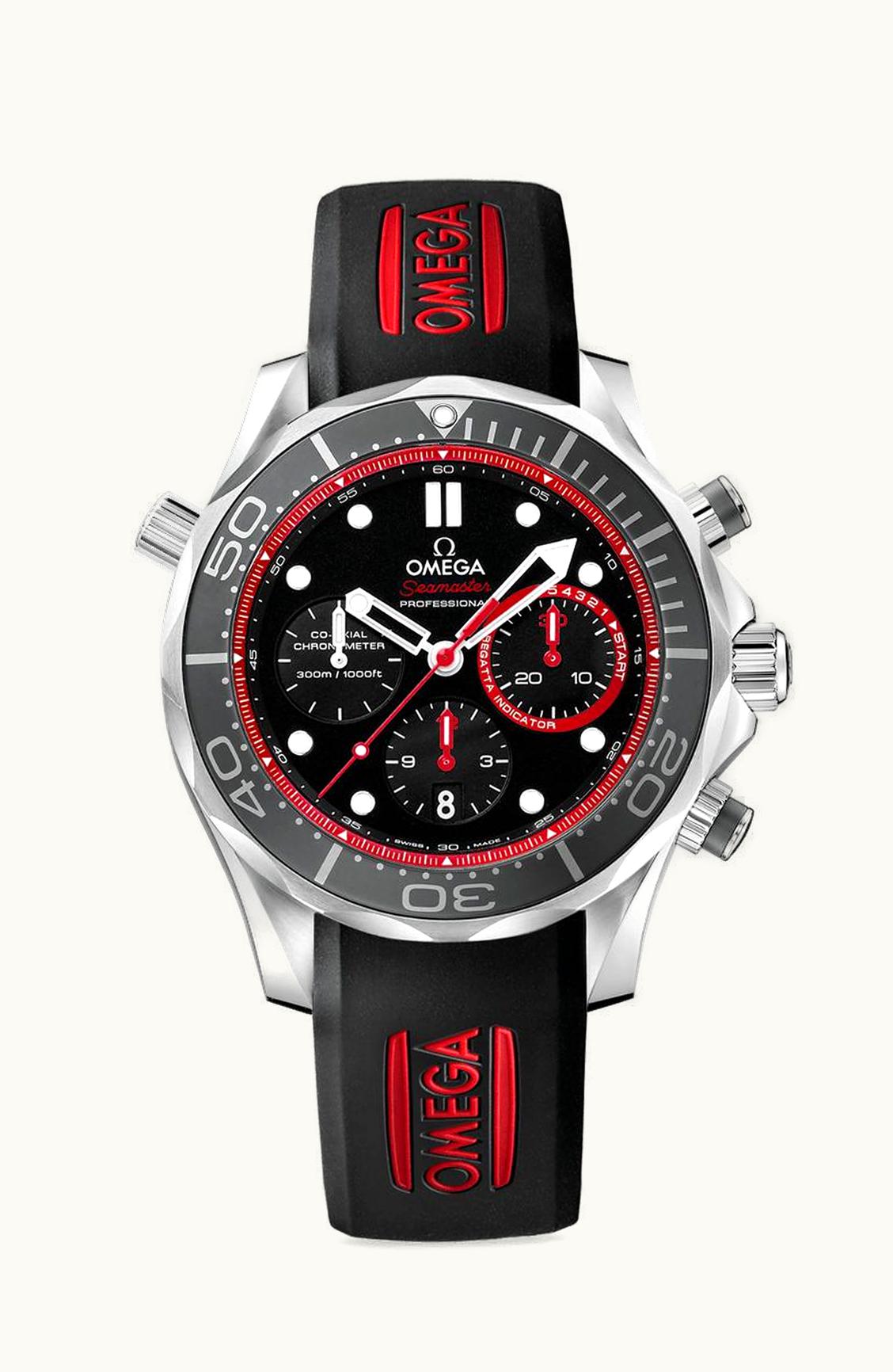 Omega Seamaster Diver 300M Co-Axial 44 Regatta Chronograph Stainless Steel / Black / Rubber / ETNZ