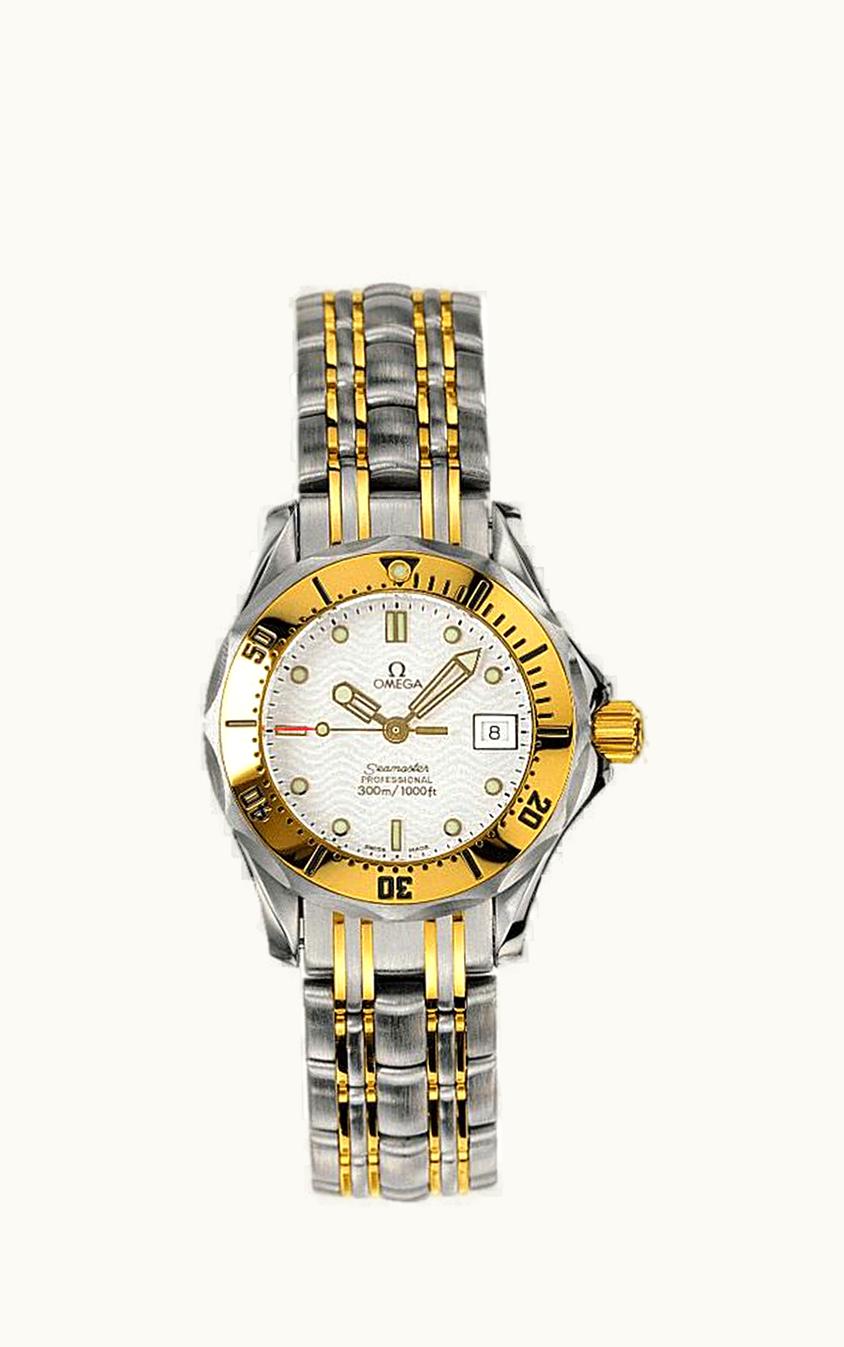 Omega Seamaster Diver 300M Quartz 28 Stainless Steel / Yellow Gold / White / Bracelet