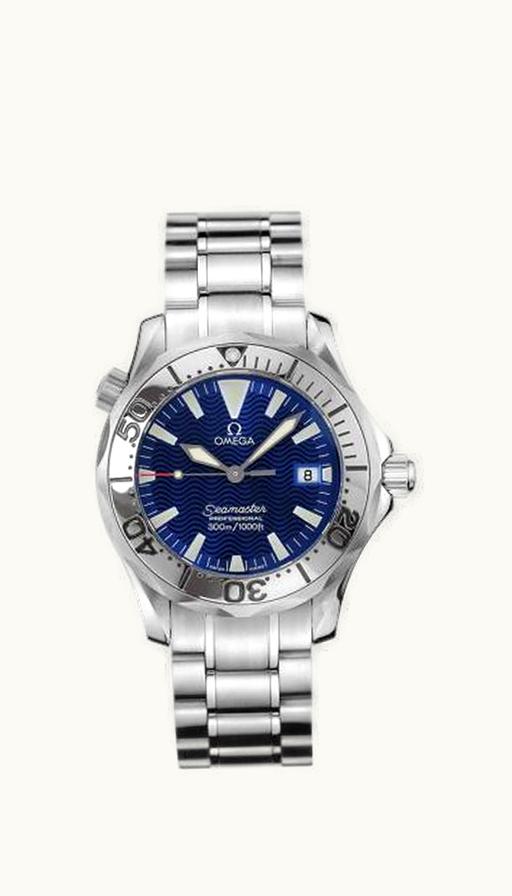 Omega Seamaster Diver 300M Quartz 36.25 Stainless Steel / Electric Blue / Bracelet