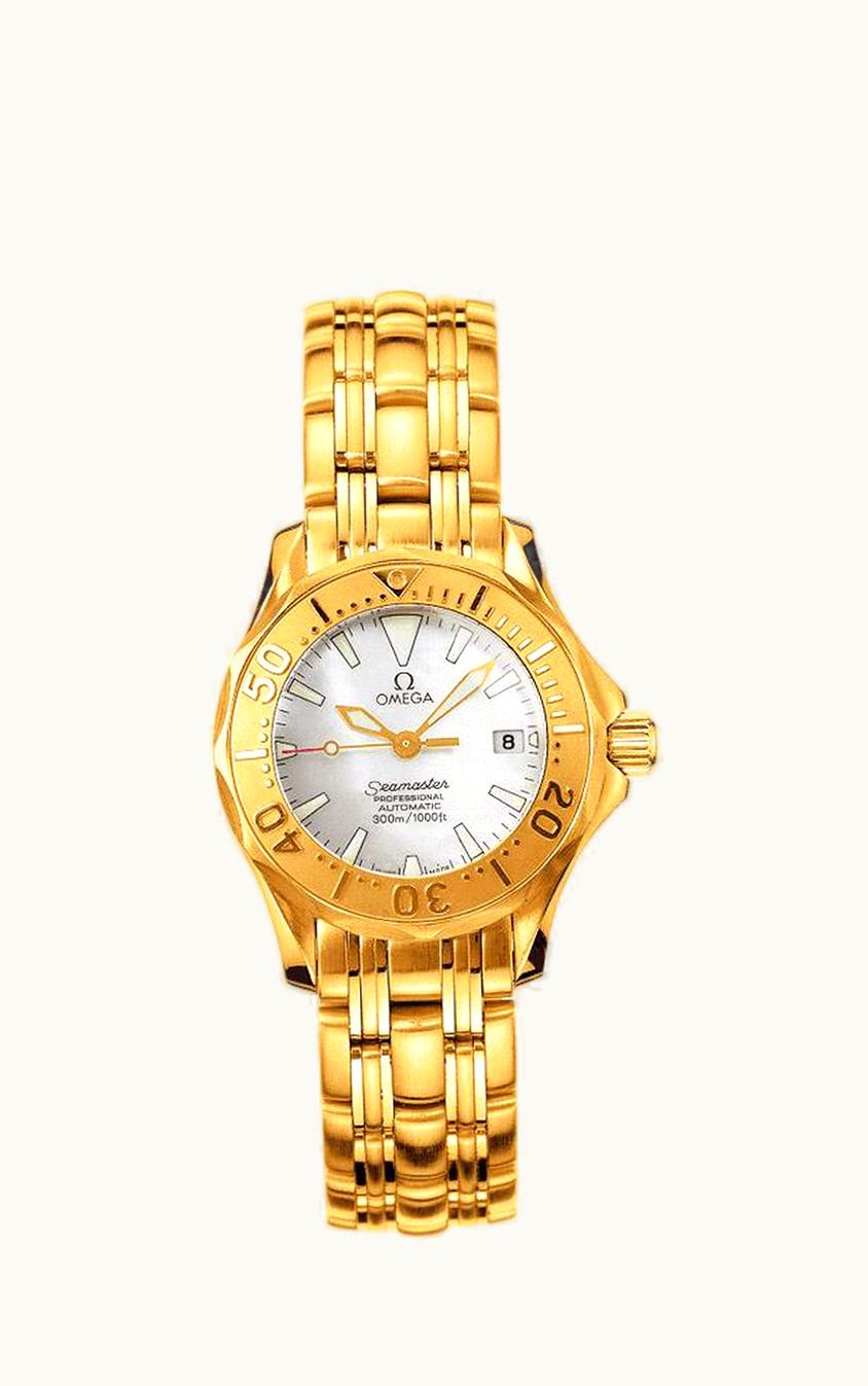 Omega Seamaster Diver 300M Automatic 28 Yellow Gold / White / Bracelet