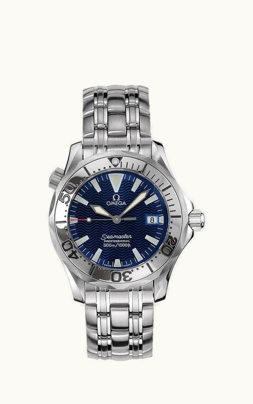 Omega Seamaster Diver 300M Quartz 36.25 Stainless Steel / Electric Blue / Bracelet