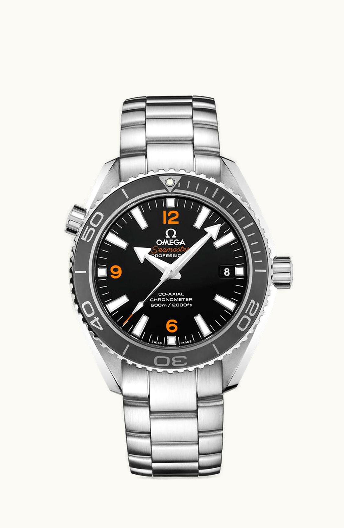 Omega Seamaster Planet Ocean 600M Co-Axial 42 Stainless Steel / Orange Numerals / Bracelet