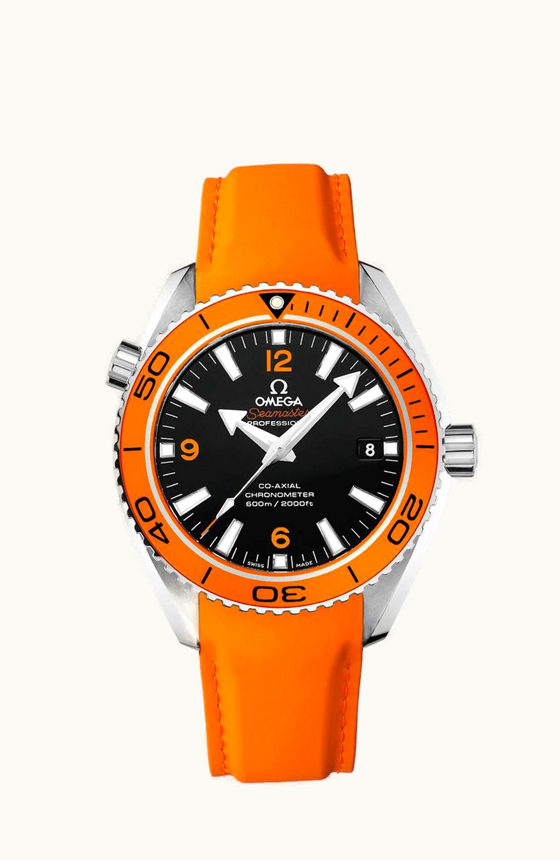 Omega Seamaster Planet Ocean 600M Co-Axial 42 Stainless Steel / Orange / Orange Rubber