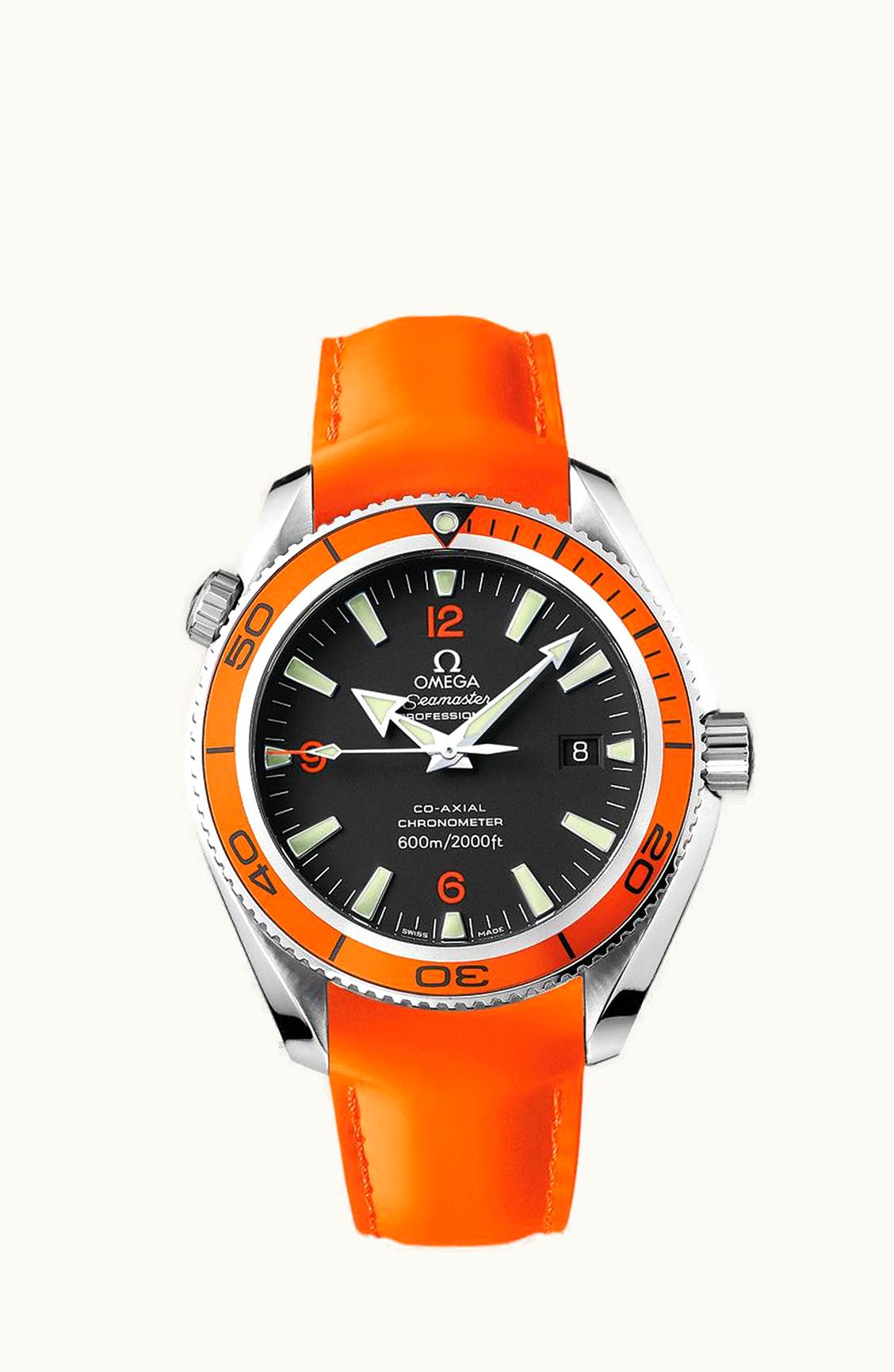 Omega Seamaster Planet Ocean 600M Co-Axial 42 Stainless Steel / Orange / Orange Rubber
