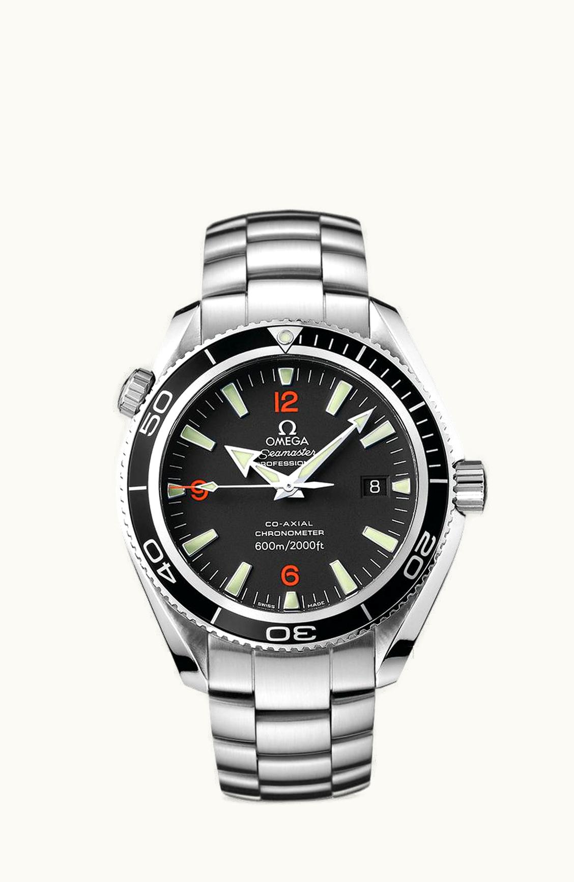 Omega Seamaster Planet Ocean 600M Co-Axial 42 Stainless Steel / Orange Numerals / Bracelet