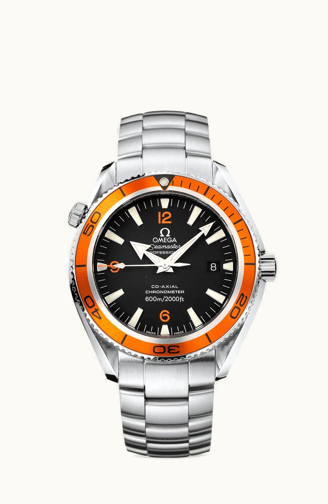 Omega Seamaster Planet Ocean 600M Co-Axial 42 Stainless Steel / Orange / Bracelet