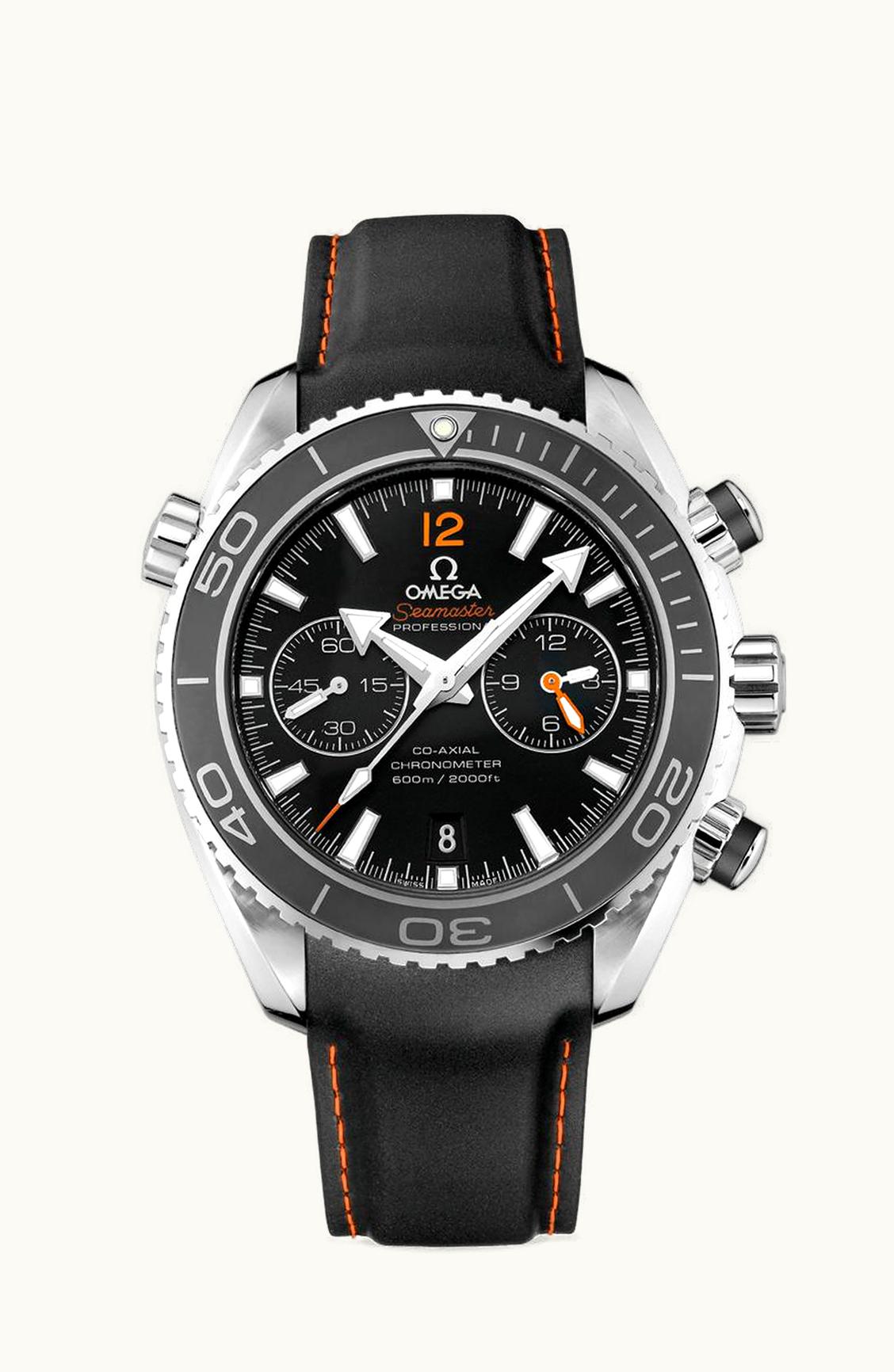 Omega Seamaster Planet Ocean 600M Co-Axial 45.5 Chronograph Stainless Steel / Orange Numerals / Rubber