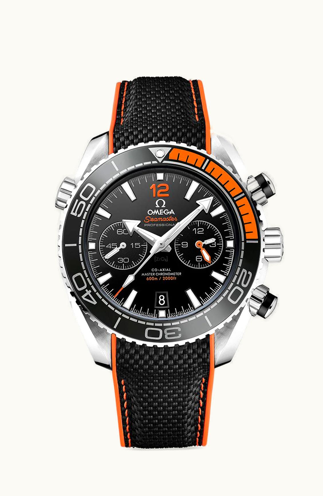 Omega Seamaster Planet Ocean 600M Co-Axial 45.5 Master Chronometer Chronograph Stainless Steel / Orange / Rubber