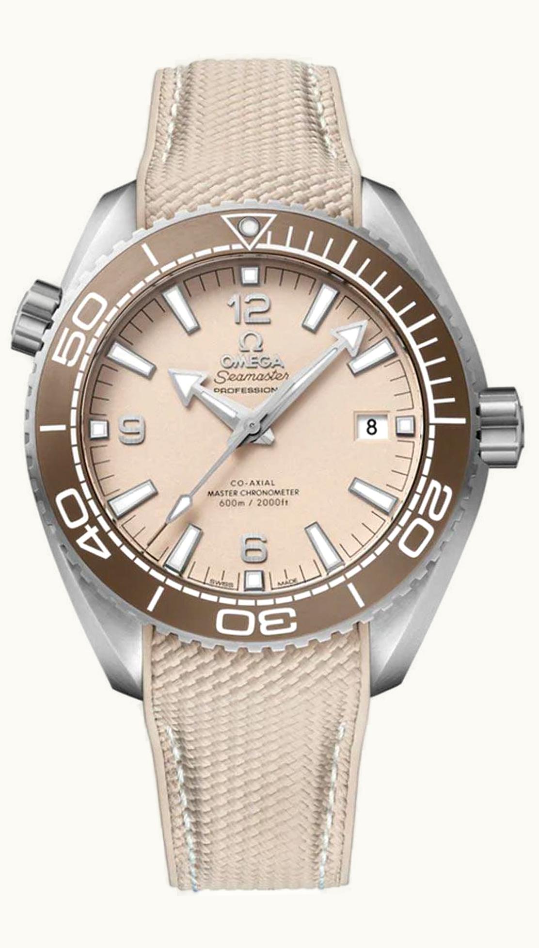 Omega Seamaster Planet Ocean 600M Co-Axial 43.5 Master Chronometer Stainless Steel / Beige / Rubber