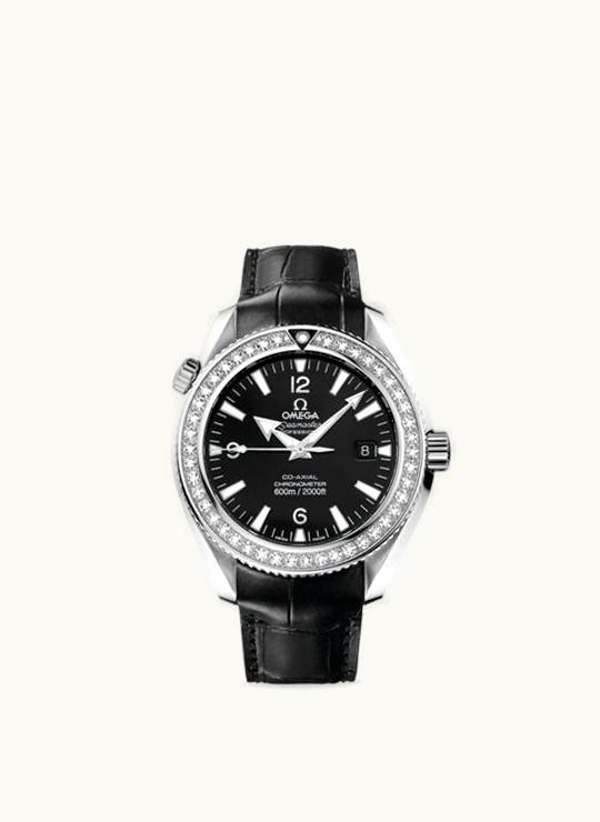 Omega Seamaster Planet Ocean 600M Co-Axial 42 Stainless Steel / Diamond / Black / Alligator