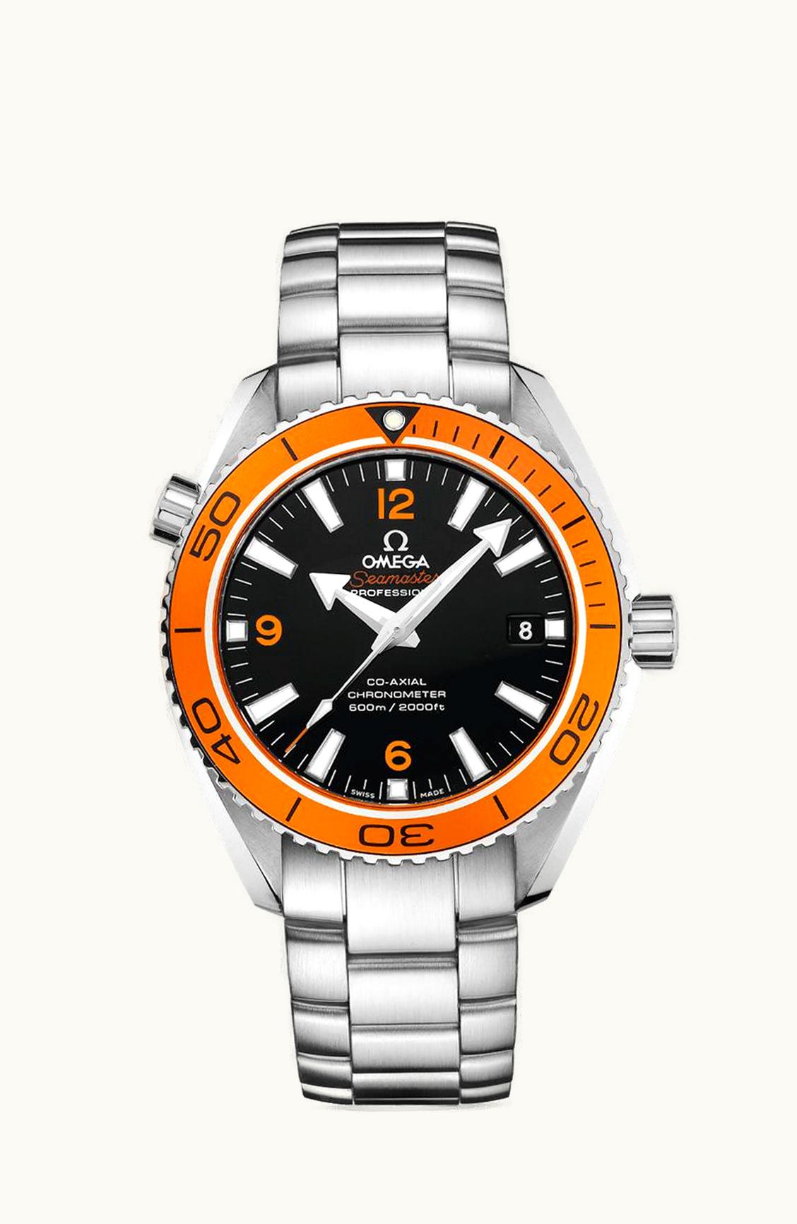 Omega Seamaster Planet Ocean 600M Co-Axial 42 Stainless Steel / Orange / Bracelet