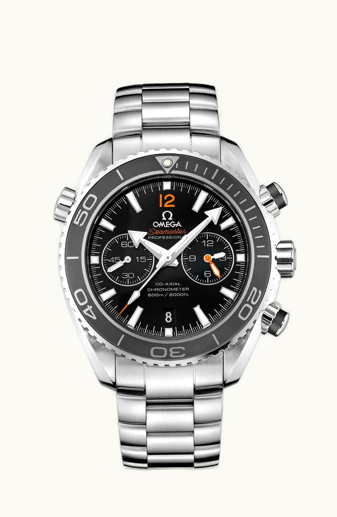 Omega Seamaster Planet Ocean 600M Co-Axial 45.5 Chronograph Stainless Steel / Orange Numerals / Bracelet