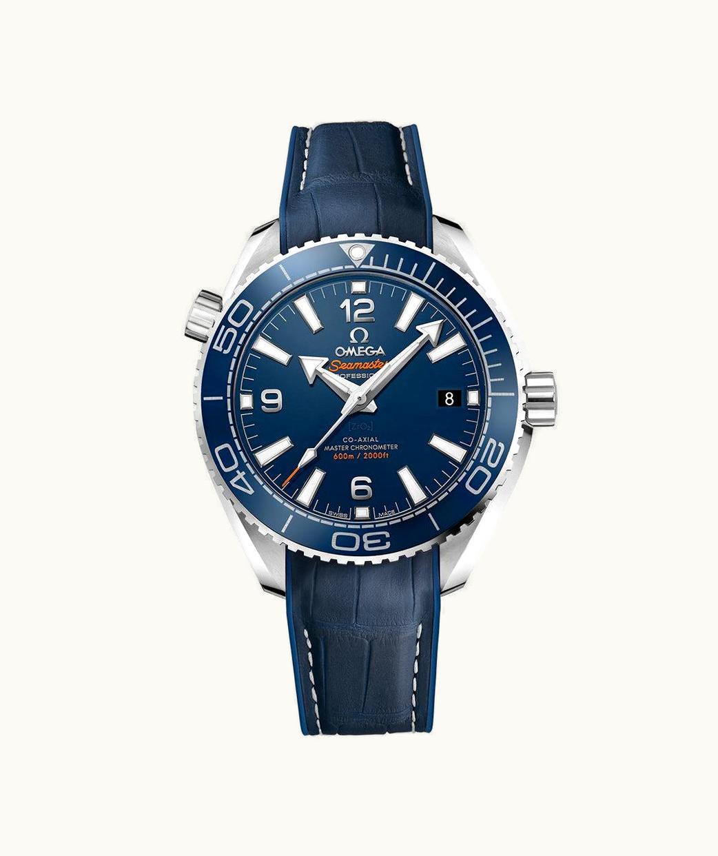 Omega Seamaster Planet Ocean 600M Co-Axial 39.5 Master Chronometer Stainless Steel / Blue / Alligator