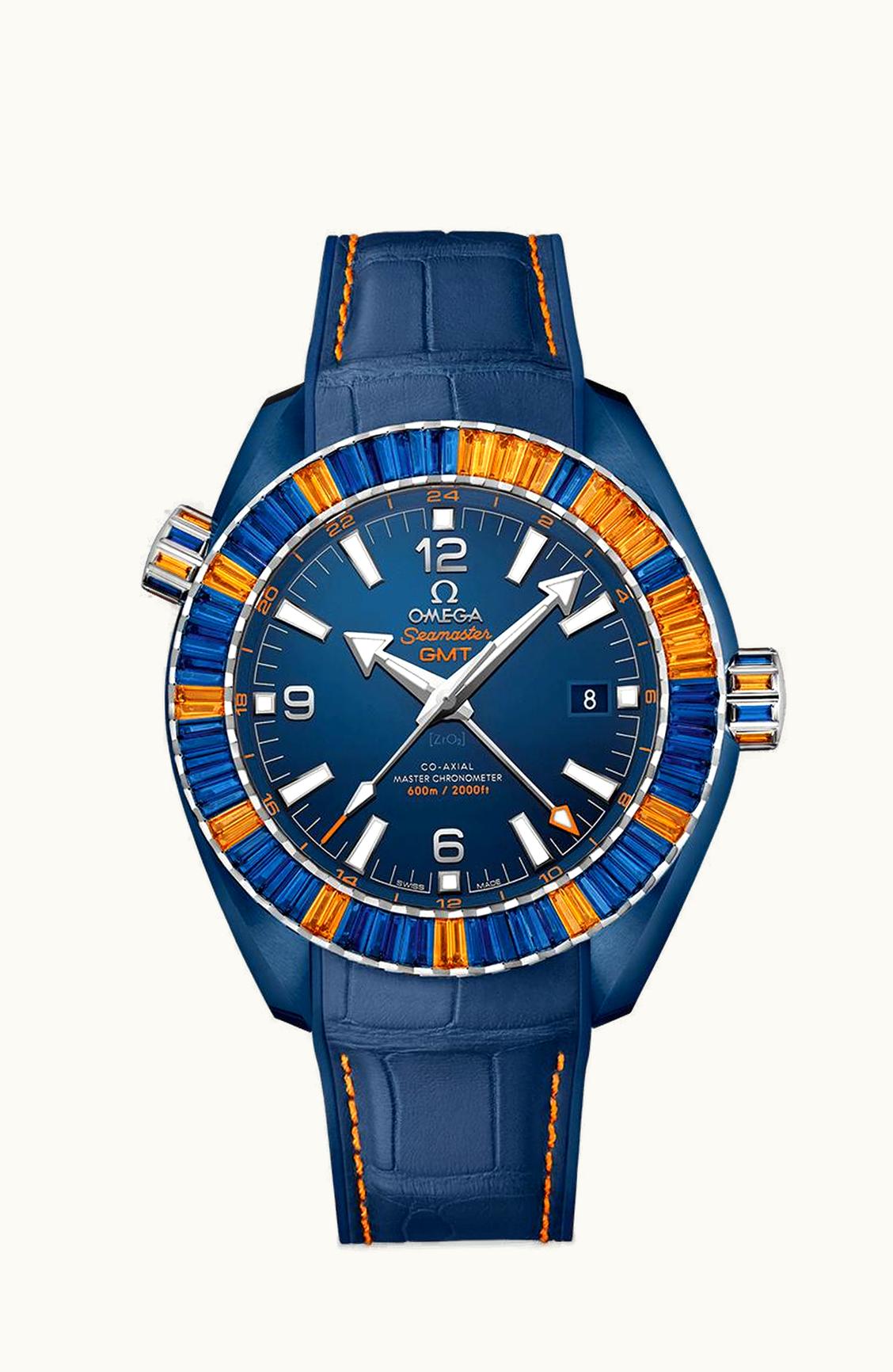Omega Seamaster Planet Ocean 600M Co-Axial 45.5 Master Chronometer GMT Deep Blue Sapphire