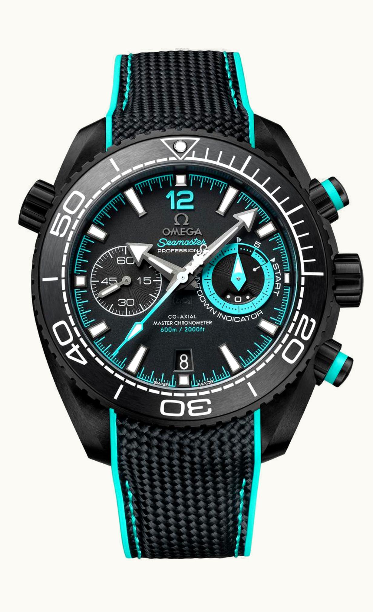 Omega Seamaster Planet Ocean 600M Co-Axial 45.5 Master Chronometer Chronograph Deep Black ETNZ