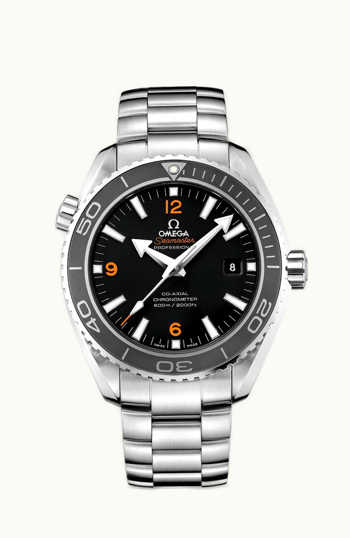 Omega Seamaster Planet Ocean 600M Co-Axial 45.5 Stainless Steel / Orange Numerals / Bracelet