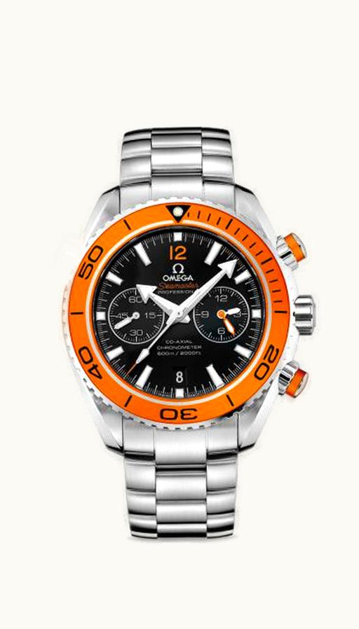 Omega Seamaster Planet Ocean 600M Co-Axial 45.5 Chronograph Stainless Steel / Orange / Bracelet