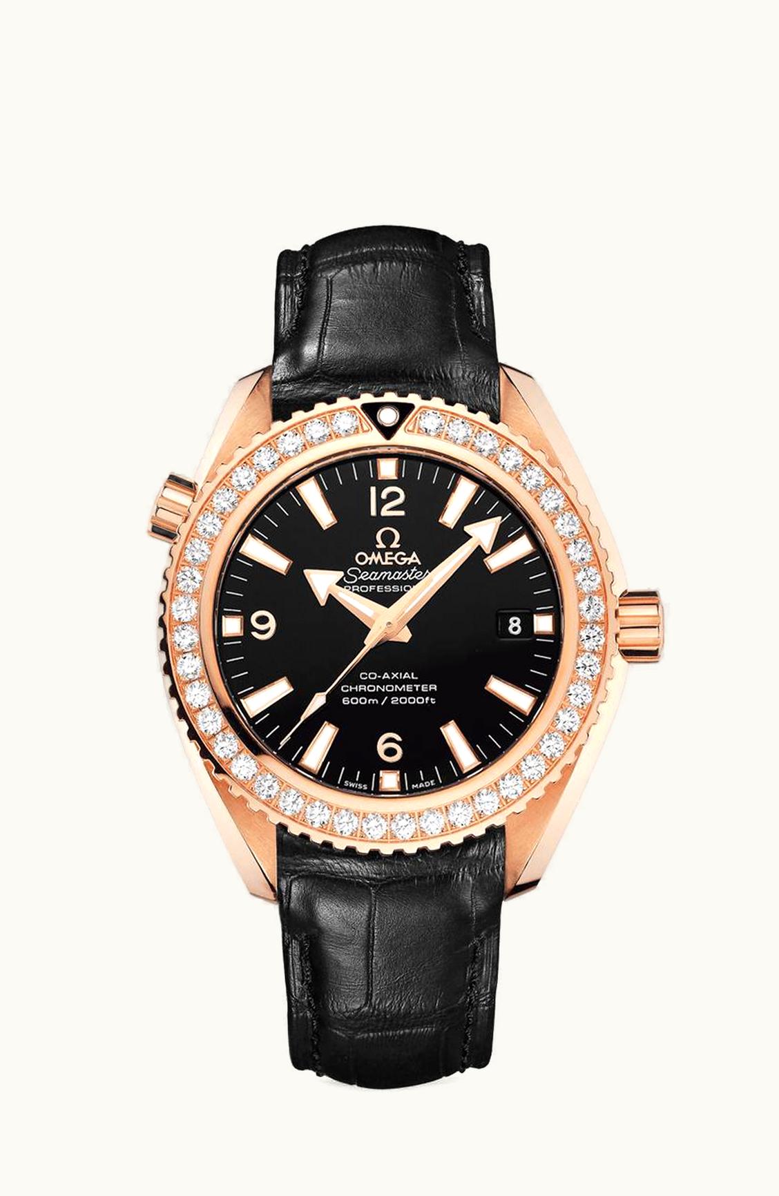 Omega Seamaster Planet Ocean 600M Co-Axial 42 Red Gold / Diamond / Alligator