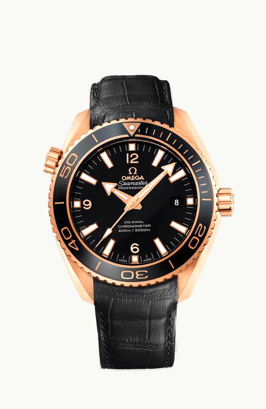Omega Seamaster Planet Ocean 600M Co-Axial 45.5 Red Gold / Ceragold / Alligator