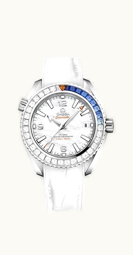 Omega Seamaster Planet Ocean 600M Co-Axial 39.5 Master Chronometer White Gold / Diamond / MOP