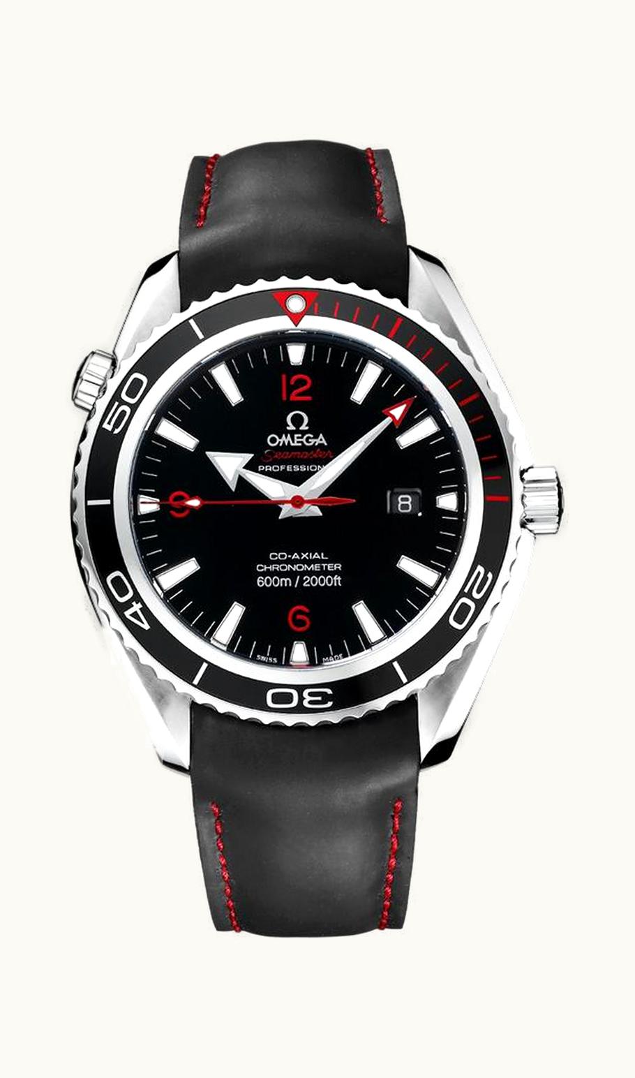 Omega Seamaster Planet Ocean 600M Co-Axial 45.5 Stainless Steel / Black / Rubber / Product Red