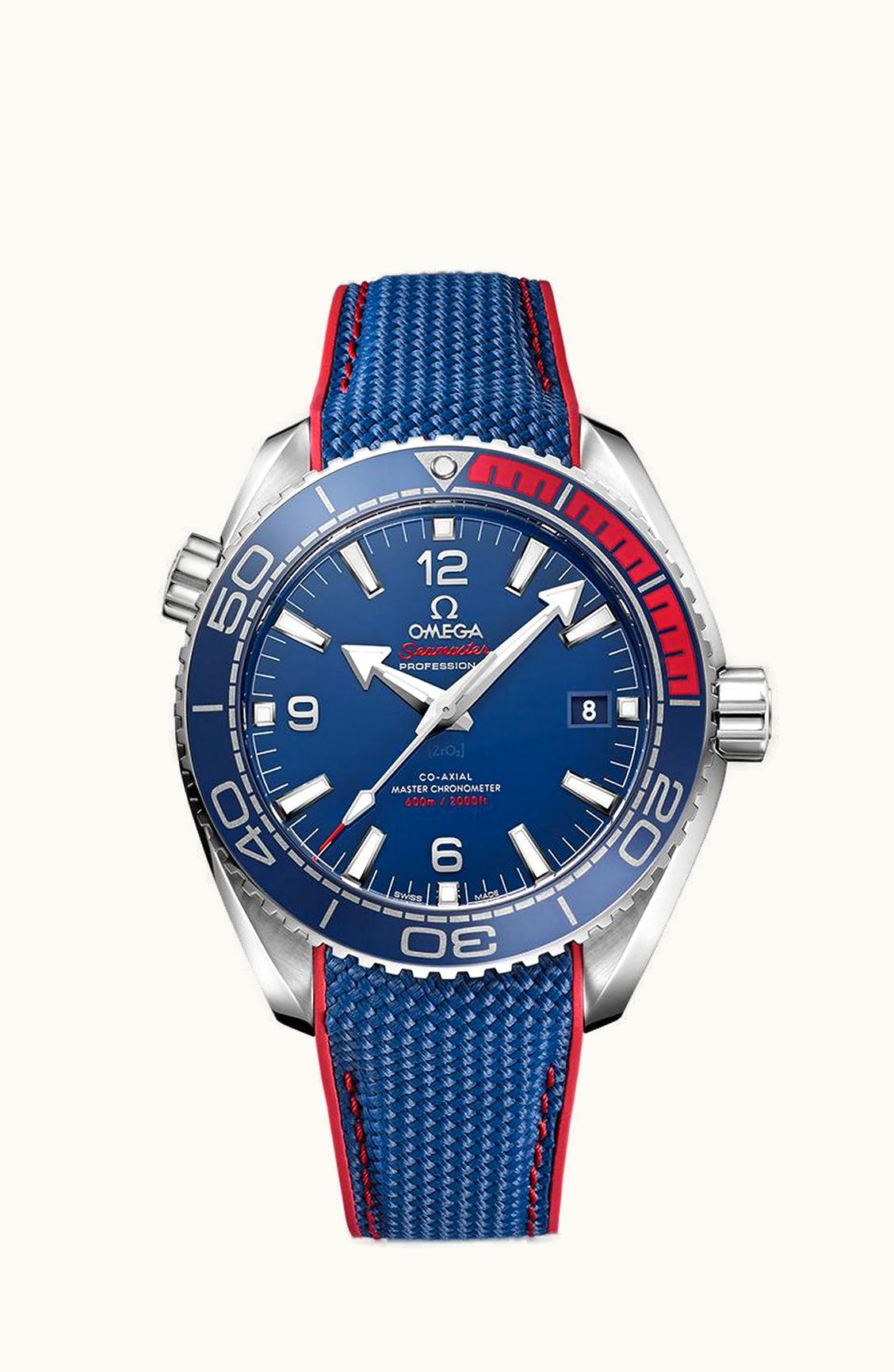 Omega Seamaster Planet Ocean 600M Co-Axial 43.5 Master Chronometer Stainless Steel / Blue / Rubber / PyeongChang 2018