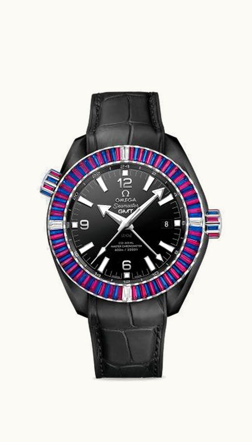 Omega Seamaster Planet Ocean 600M Co-Axial 45.5 Master Chronometer GMT Deep Black Sapphire