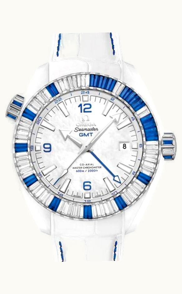 Omega Seamaster Planet Ocean 600M Co-Axial 45.5 Master Chronometer GMT Deep White Sapphire