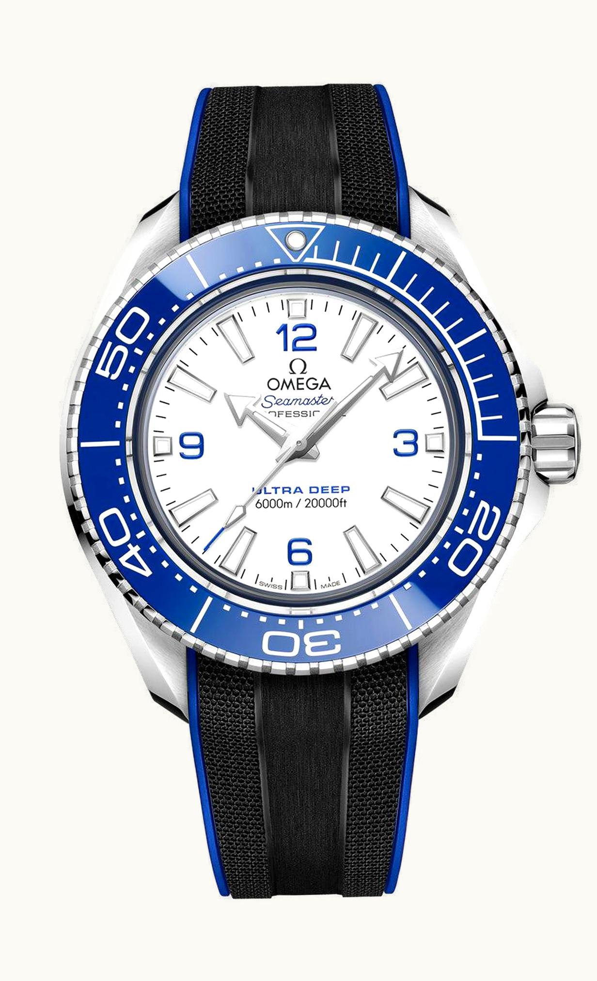Omega Seamaster Planet Ocean Ultra Deep O-Megasteel / White / Rubber