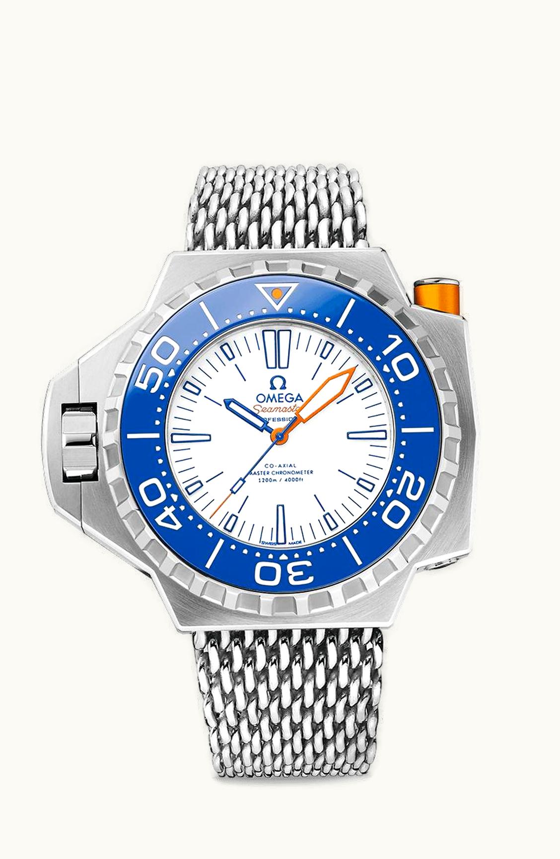 Omega Seamaster PloProf Co-Axial Master Chronometer Titanium / White / Blue