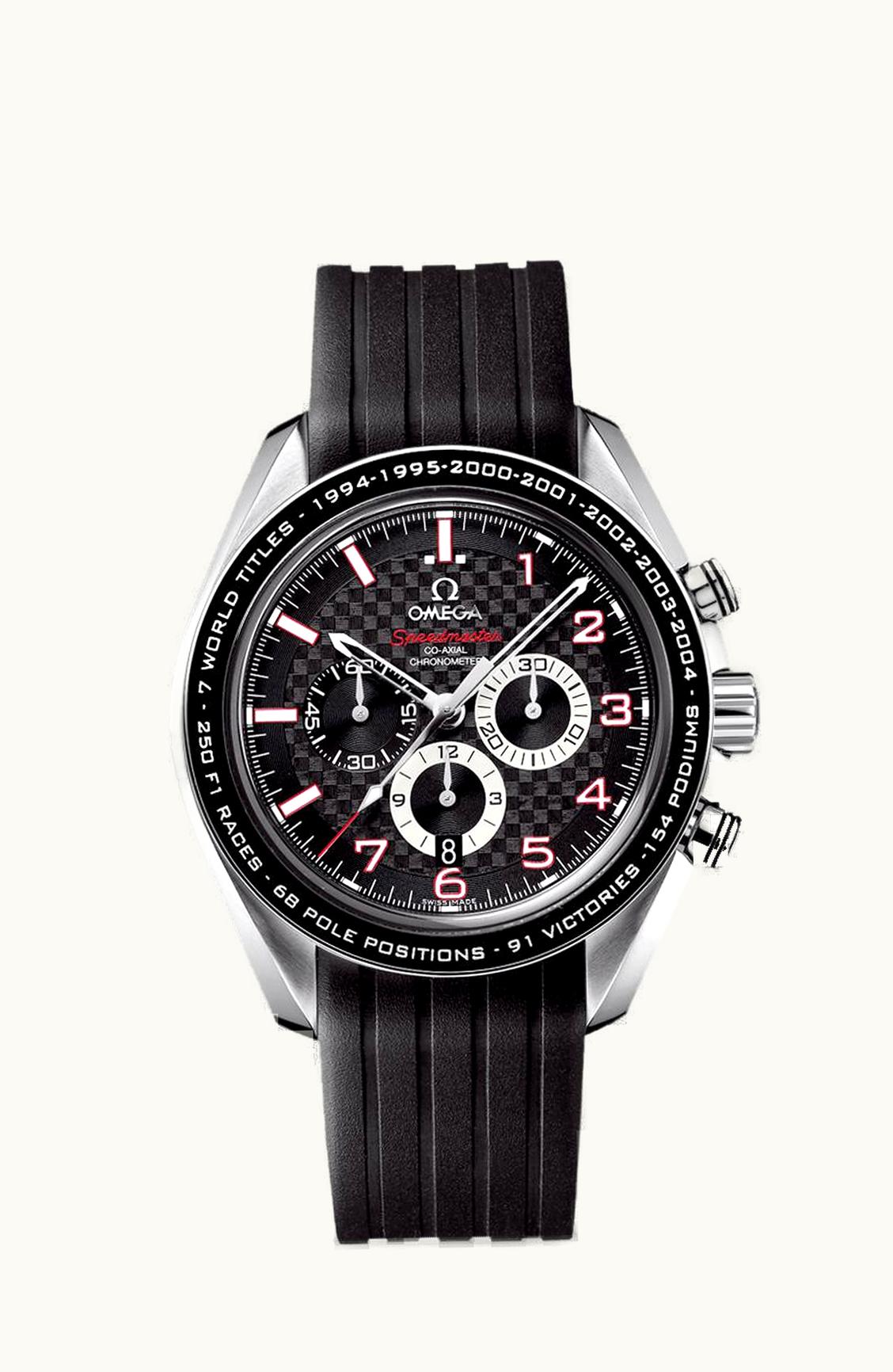 Omega Speedmaster Co-Axial 44.25 Stainless Steel / Carbon / Rubber / Schumacher the Legend