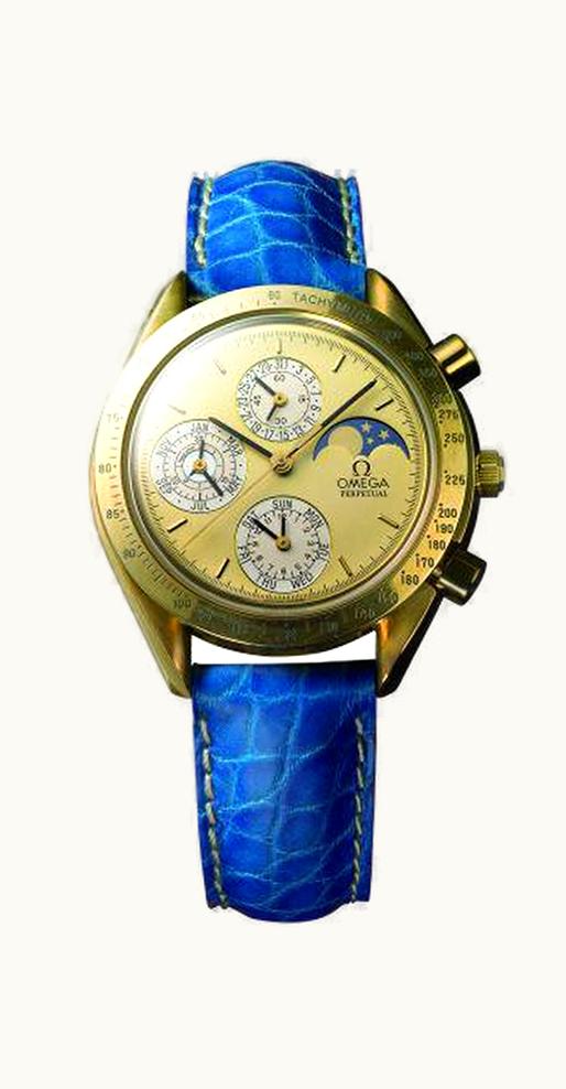 Omega Speedmaster Perpetual Calendar Yellow Gold / Champagne /