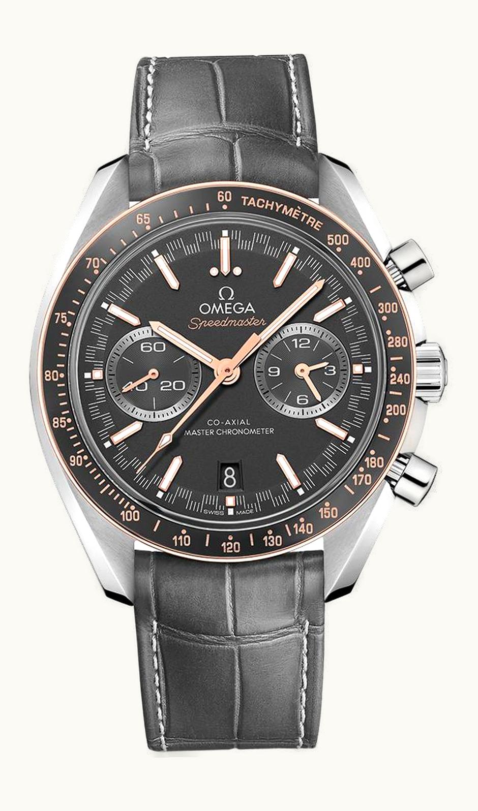Omega Speedmaster Racing Master Co-Axial Stainless Steel / Sedna / Grey / Alligator