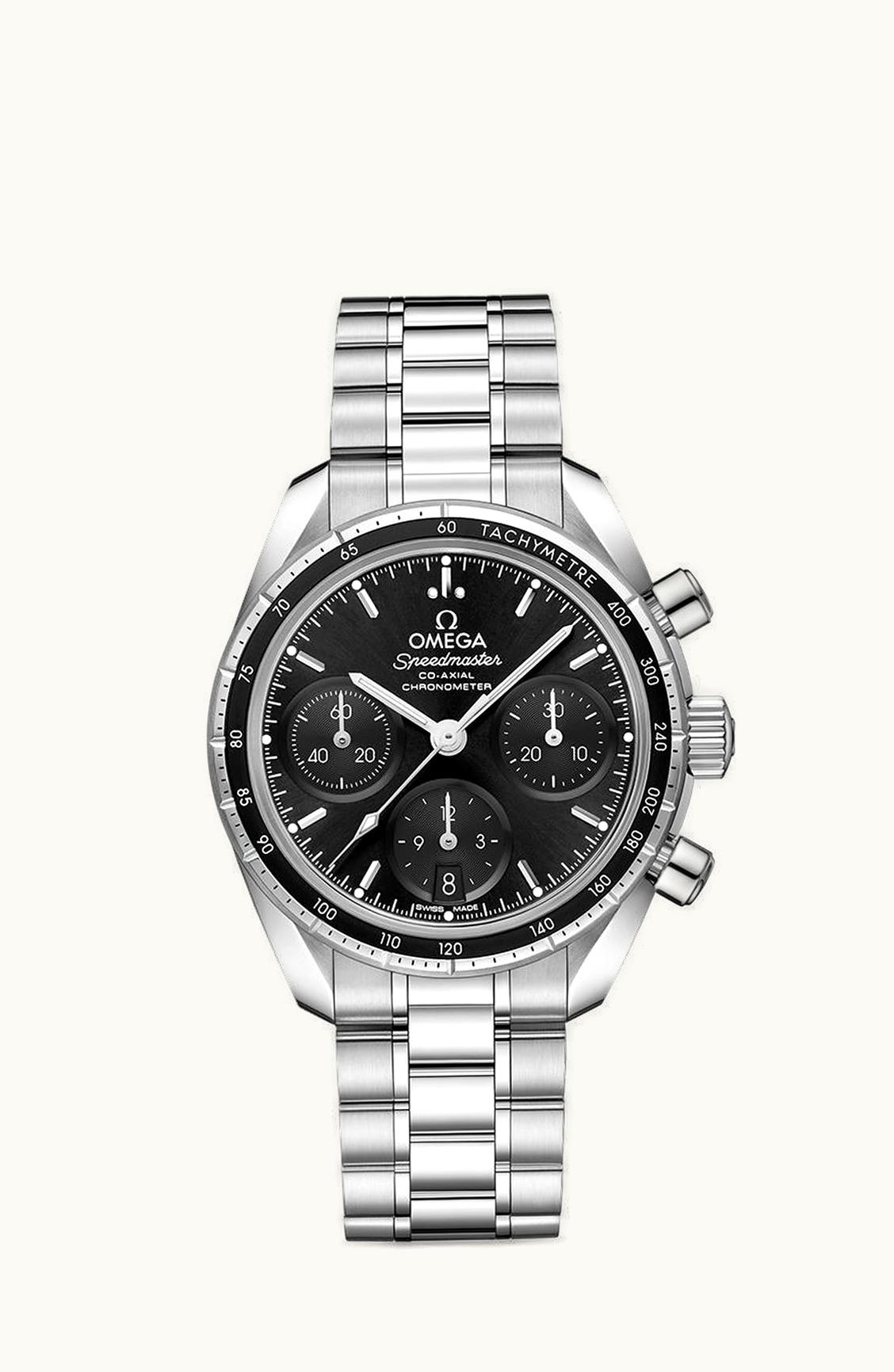 Omega Speedmaster Co-Axial 38 Stainless Steel / Black / Bracelet