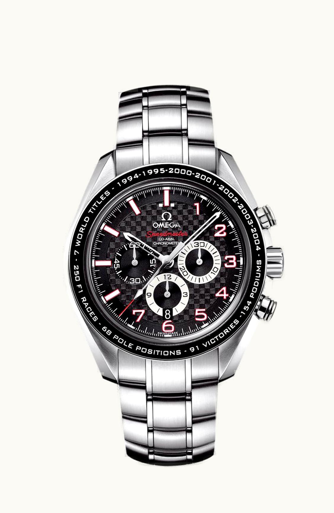 Omega Speedmaster Co-Axial 44.25 Stainless Steel / Carbon / Bracelet / Schumacher the Legend