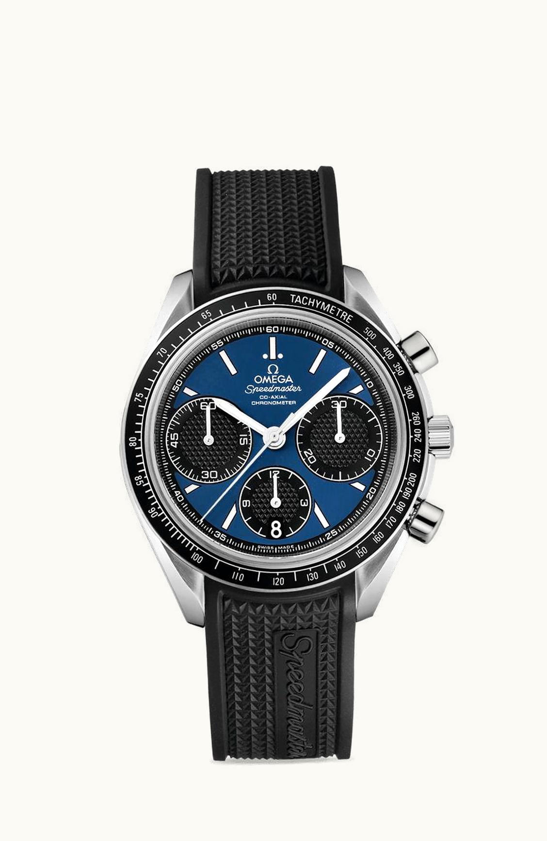 Omega Speedmaster Racing Co-Axial Chronograph Stainless Steel / Blue / Rubber