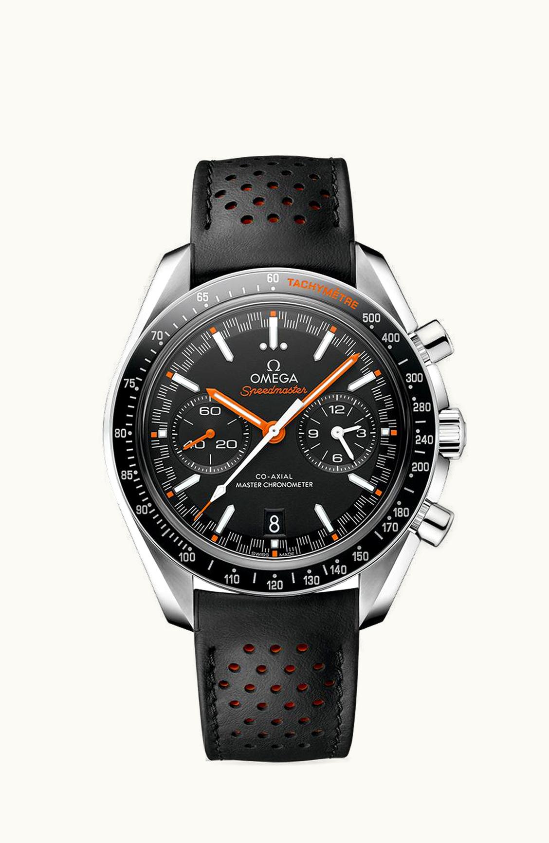 Omega Speedmaster Racing Master Co-Axial Stainless Steel / Black / Orange / Strap