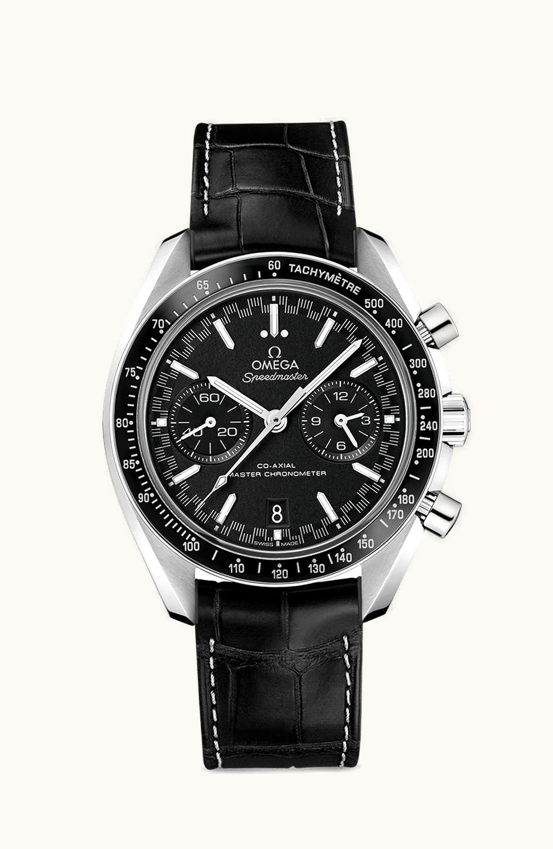 Omega Speedmaster Racing Master Co-Axial Stainless Steel / Black / Alligator
