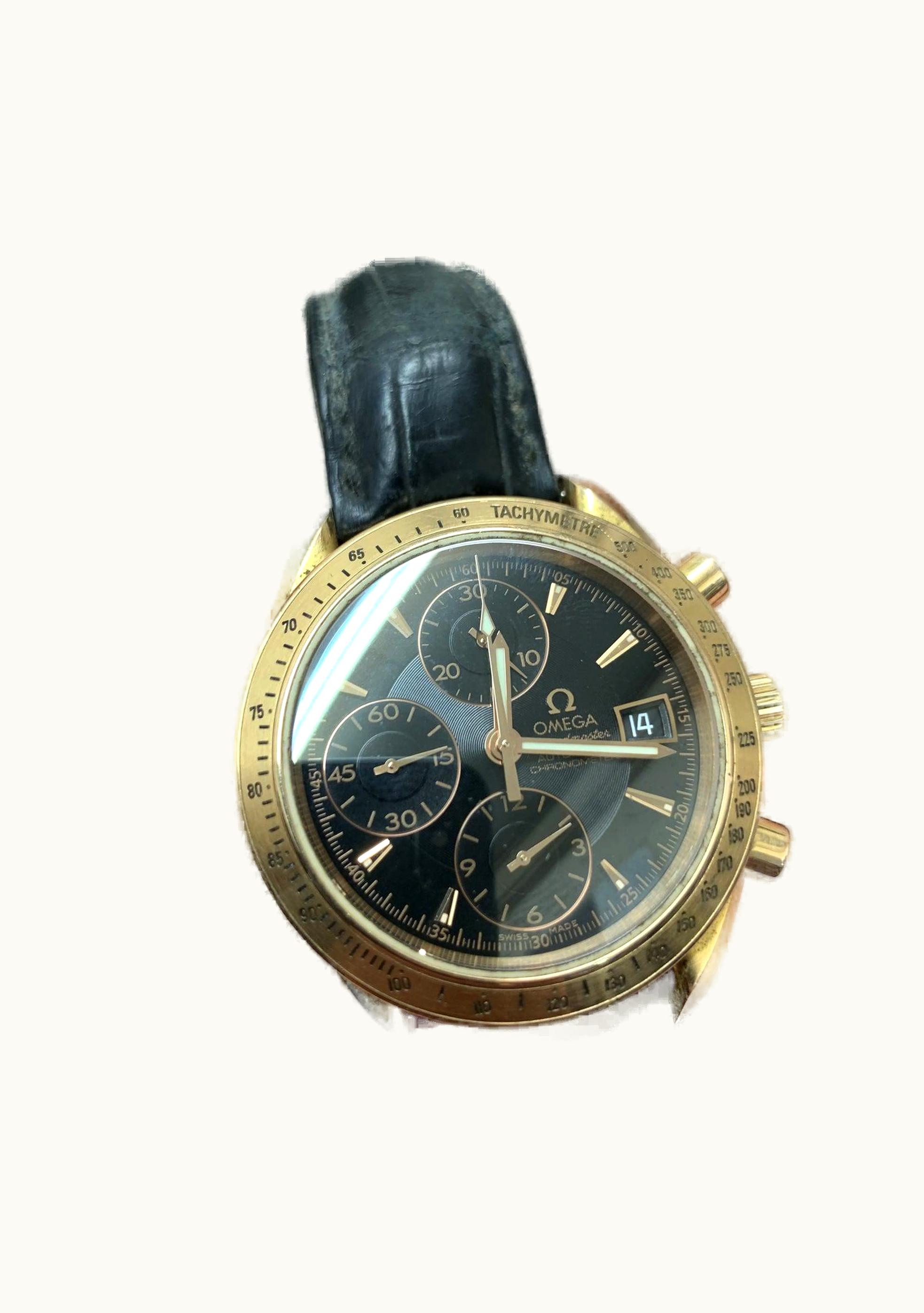 Omega Speedmaster Date 39 Yellow Gold / Black
