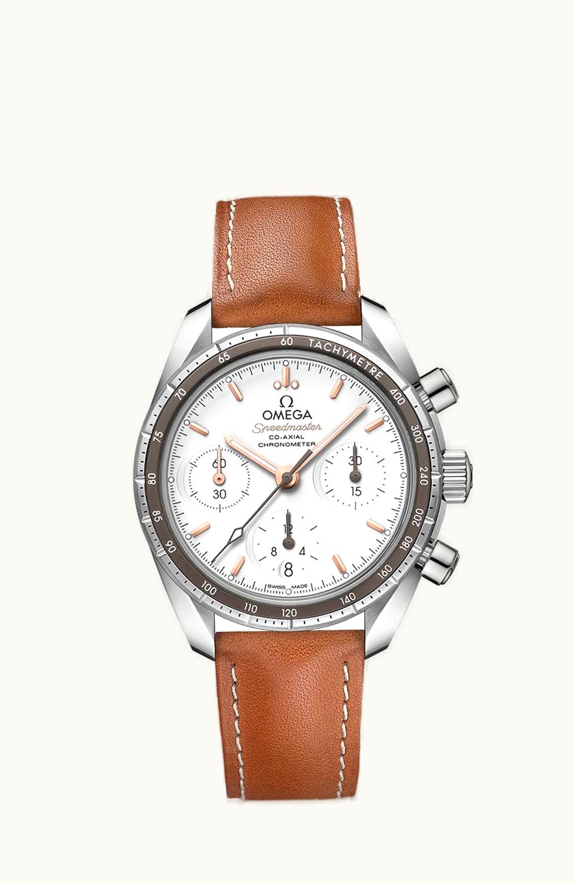 Omega Speedmaster Co-Axial 38 Stainless Steel / Silver / Strap