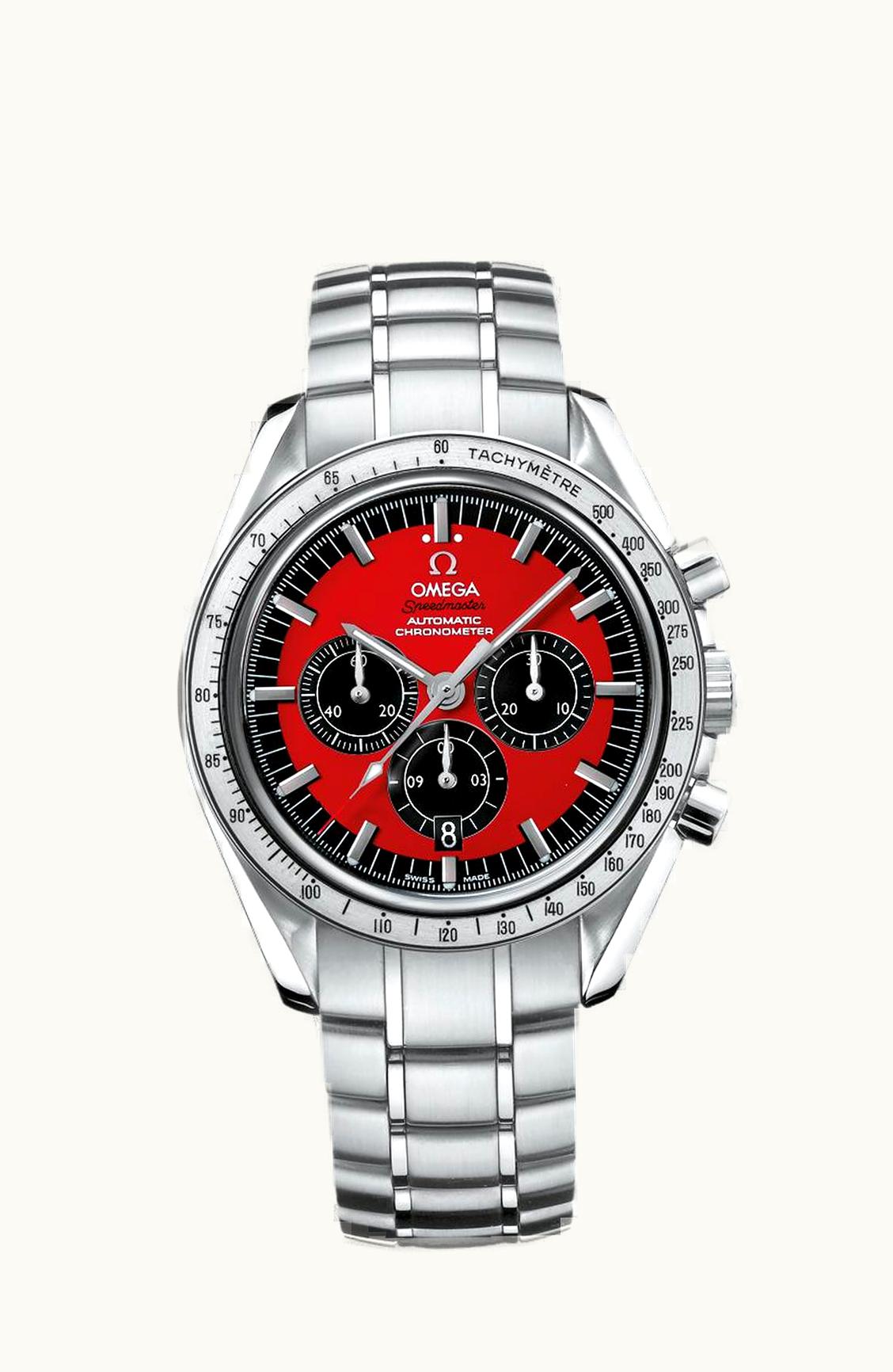 Omega Speedmaster Michael Schumacher Stainless Steel / Red / Bracelet / The Legend Red